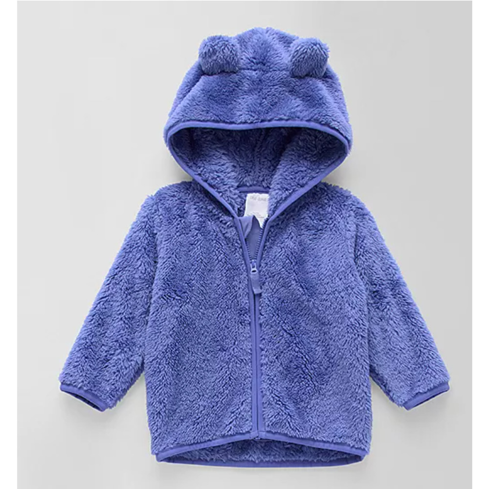 Okie Dokie Baby Girls Sherpa Fleece Zipper Hoodie - 18M